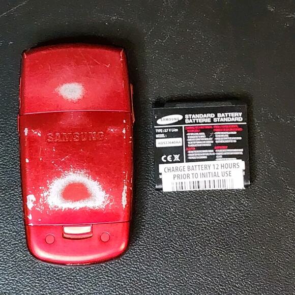 Vintage Samsung SGH-A437 Red Flip Phone AT&T Untested No Cable Parts Only Parts - Picture 2 of 5